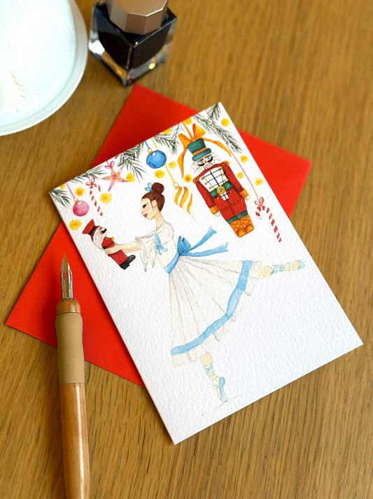 Hand-illustrated animal greeting card printed on recyclable FSC-certified