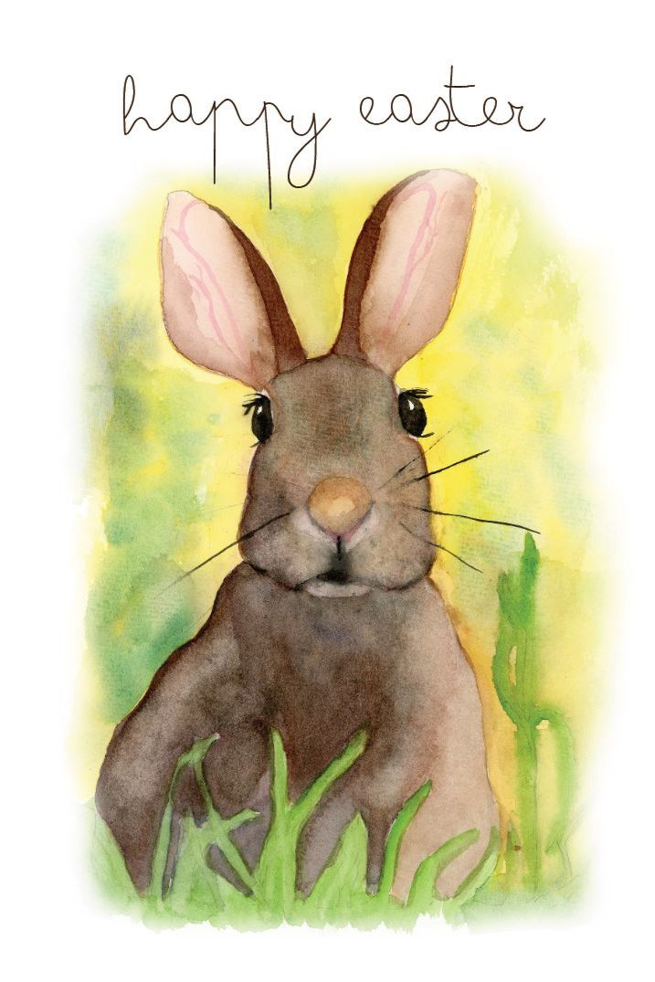Springtime Gaze – Happy Easter Bunny Card