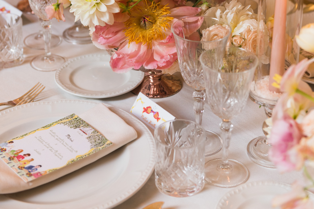 Hand-painted bespoke watercolour wedding stationery suite for an Italian destination wedding by bozenaallisonSTUDIO