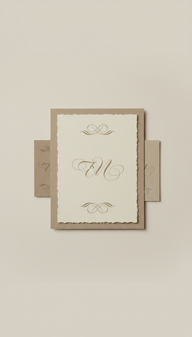 Custom Calligraphy Wedding Menu Card
