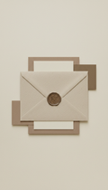 Archival Envelope With Monogram Wax Seal