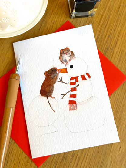 Hand-illustrated animal greeting card printed on recyclable FSC-certified 