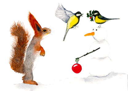 Hand-illustrated animal greeting card printed on recyclable FSC-certified paper.