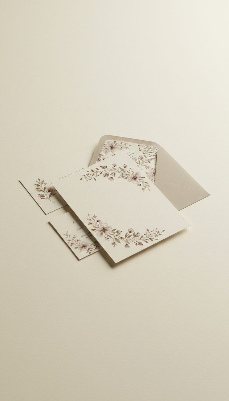 Floral Motif Invitation Suite