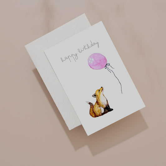 Fox Cub with Balloon